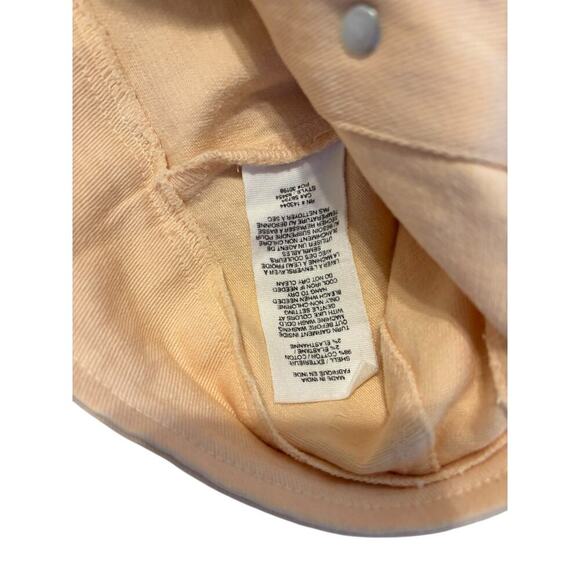 Avec Les Filles By Anthropologie Peach Denim Jacket Size 2 NWT - Picture 4 of 5